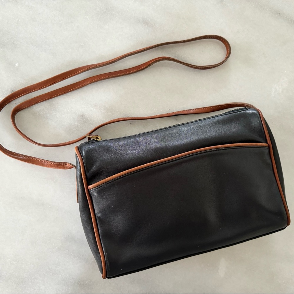 Coach Vintage crossbody zip bag black/brown